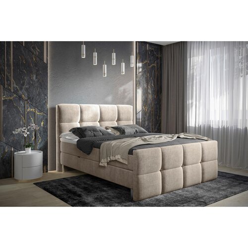 Esposa POSTELJA Z VZMETNICO 180 cm x 200 cm , tekstil rjavosiva Slike