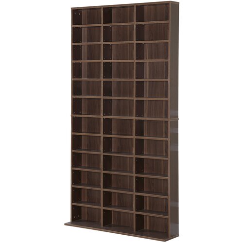 HOMCOM Modularna knjižna omara Klasična omara za CD 36 nastavljivih lesenih predalčkov 195 × 102 × 23,5 cm, (20754121) Cene
