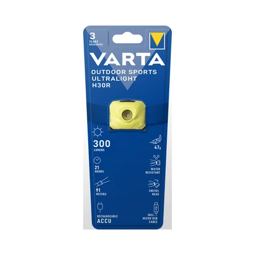 Varta Outdoor-Sports-Ultralight H30R led svjetiljka za glavu pogon na punjivu bateriju 100 lm 18631201401