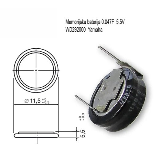 Panasonic Memorijska baterija 0.047F 5.5V WD292000 Yamaha Slike