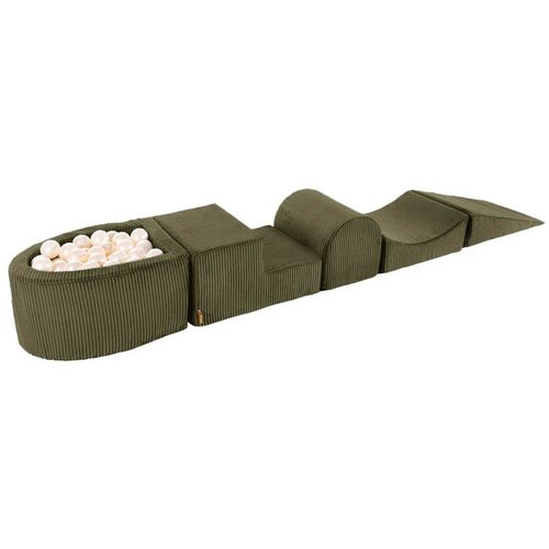 MeowBaby Igralište od kaki pjene od korduroja 250x45x30 cm Montessori - Cijene