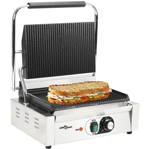 VidaXL Pekač za sendviče s utorima 2200 W 43x30,5x20 cm Slike