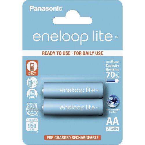 Panasonic Mignon (AA) akumulator NiMH eneloop Lite HR06 900 mAh 1.2 V 2 kosa, (20437074) Cene
