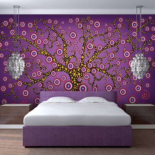  Tapeta - abstract: tree (violet) 400x309 Slike
