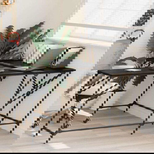 vidaXL Stol Crni hrast 149 x 149 x 75 cm Konstruirano drvo Cene