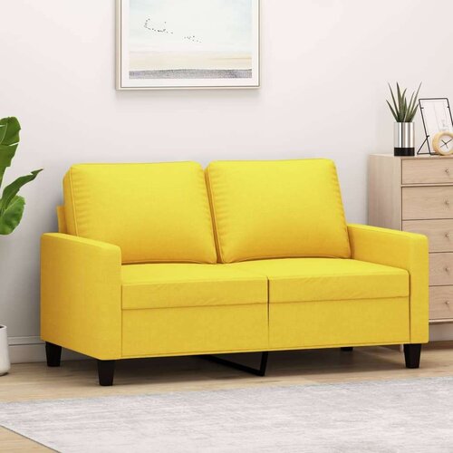 VidaXL Dvosjed od tkanine svjetložuti 120 cm Slike