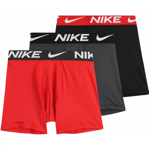 Nike Sportswear Gaće tamo siva / crvena / crna / bijela