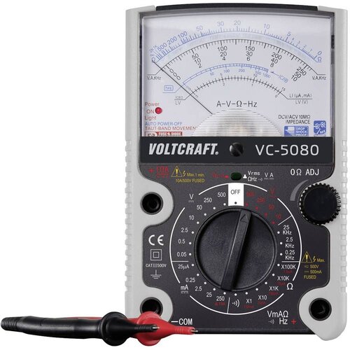 Voltcraft Ročni multimeter, analogni VC-5080 kalibracija narejena po: delovnih standardih, CAT III 500 V, (5000298733) Cene