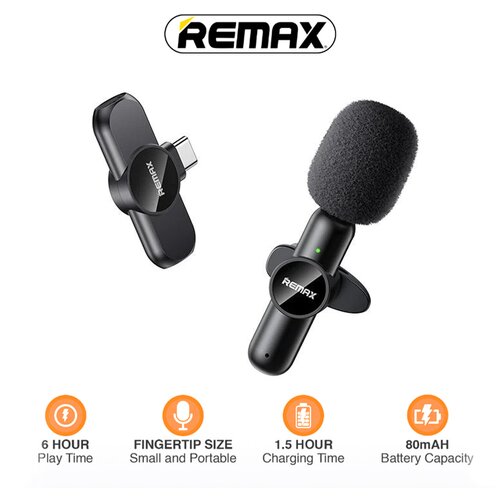  mikrofon remax ryusic series K09 type-c crni Slike