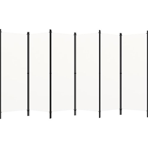 Sobna pregrada sa 6 panela bijela 300 x 180 cm Cene