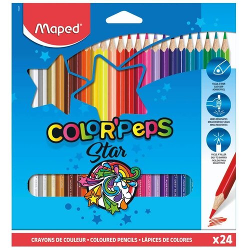 Maped Bojice drvene Color&amp;#039;Peps trobridne 24/1 MAP183224 Slike