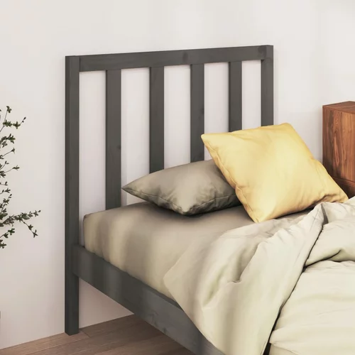  Uzglavlje za krevet sivo 95 x 4 x 100 cm od masivne borovine