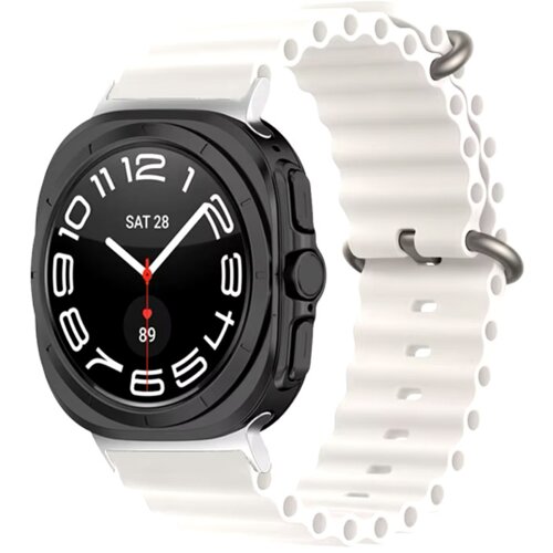  Silikonska narukvica za pametni sat Samsung Galaxy watch 7 ultra bela Cene