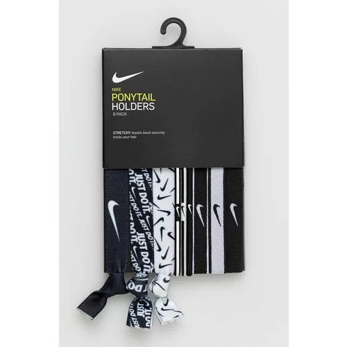 Nike Gumice za lase (9-pack) črna barva