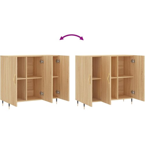  Komoda boja hrasta sonome 90x34x80 cm od konstruiranog drva Slike