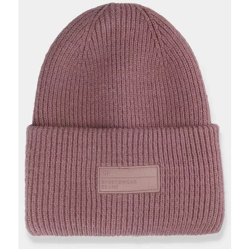 Kesi Women's winter hat with 4F logo pink