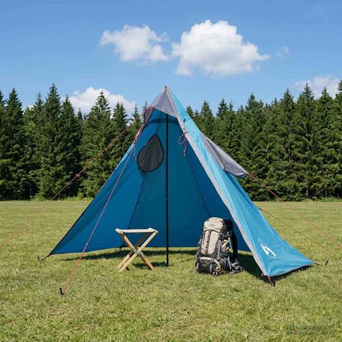  2-u-1 Ki&scaron;ni Pončo s Kapuljačom Plava 262 x 126 x 130 cm Cijene