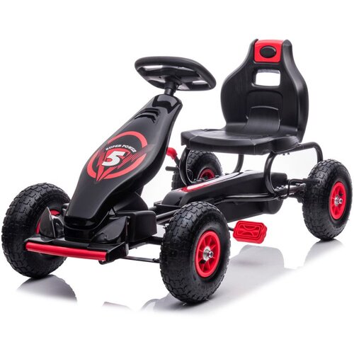  Gokart na pedala G18 z guma kolesi Rdeča Cene