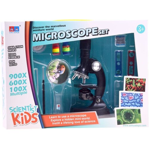  Dječji mikroskop 100x, 600x i 900x s priborom Slike