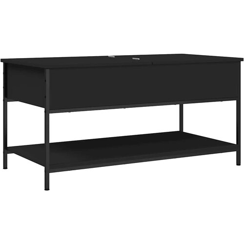  Stolić za kavu crni 100 x 50 x 50 cm konstruirano drvo i metal Slike