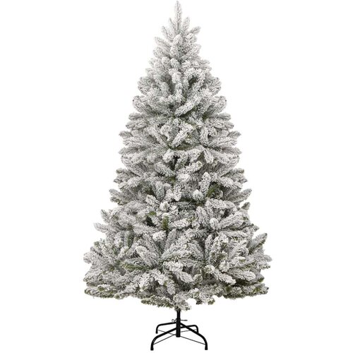 VidaXL Umjetno božićno drvce Zelena i bijela 270 cm PVC i metal Slike
