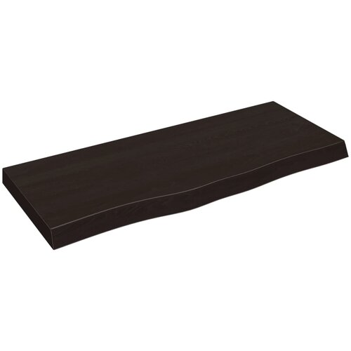 Maison Chic Stenska polica - Viseča Polica temno rjava 100x40x(2-6) cm trdna hrastovina, (21784874) Cene