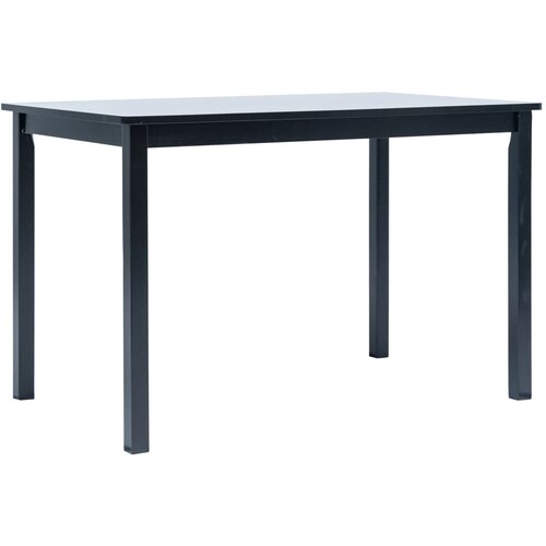 vidaXL Blagovaonski stol crni 114x71x75 cm od masivnog drva kaučukovca Cijene