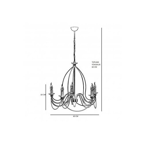 Opviq Luster Berfin 5 846STL1457 Cene