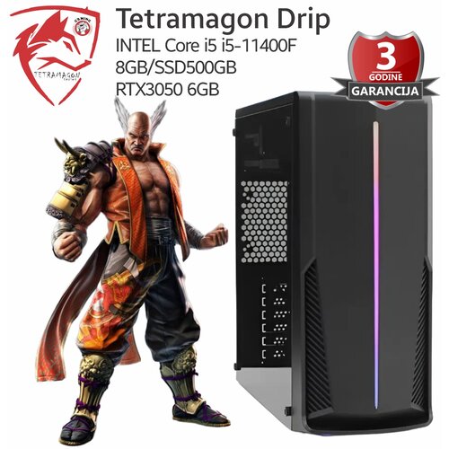 TETRAMAGON series Računar Tetramagon Drip INTEL Core i5 i5-11400F/8GB/SSD500GB/RTX3050 6GB Cene