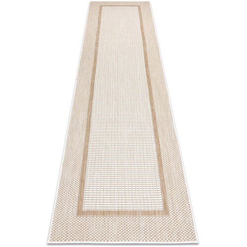 RugsX Preproge Tekač, Preproga v videzu sisala SION Okvir 80x250 cm Bež Slike