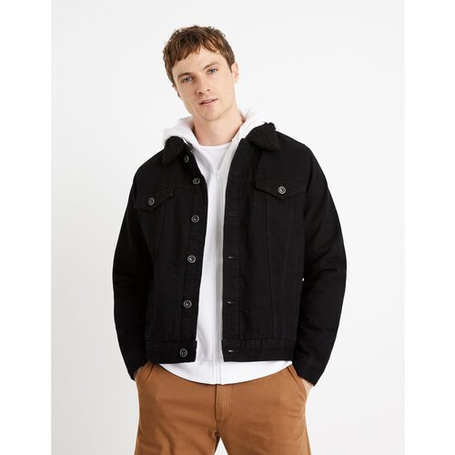 Celio Denim Jacket Sherpa Cudensherp - Mens Slike