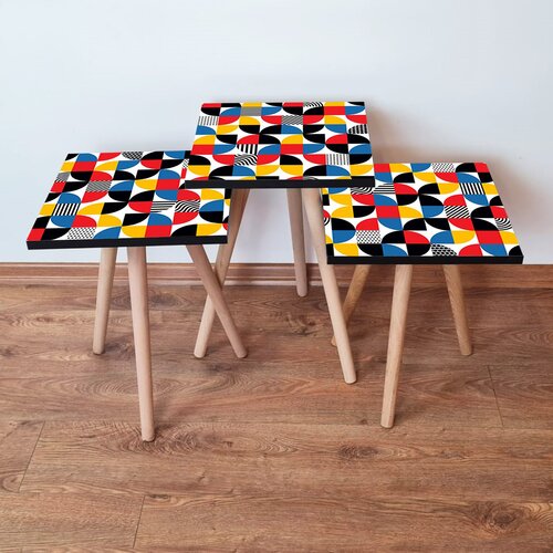 Hanah home Set 3 stočića 3Shp276 Multicolor Cene