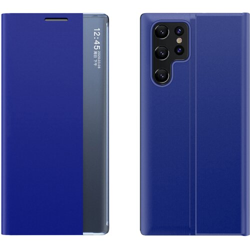 HURTEL Nov moder ovitek Sleep View Case za Samsung S24 Ultra z magnetnim zavihkom, (21534086) Cene