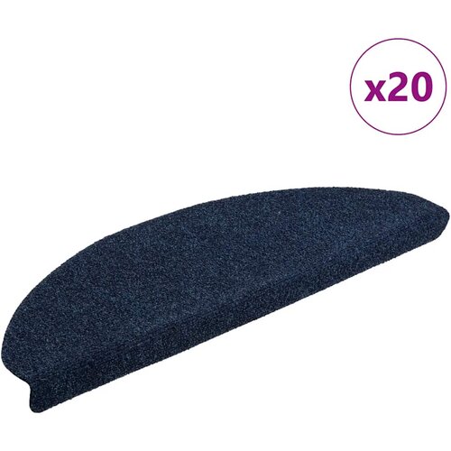 vidaXL Samoljepljivi otirači za stepenice 20 kom tamnoplave 65x21x4 cm Cene