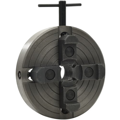 VidaXL stezna glava za drvo s 4 čeljusti i M33 čelična crna 150x63 mm Slike