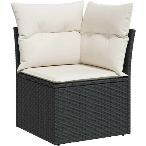 vidaXL 7-dijelni set vrtnih sofa od poliratana s jastucima crni bagrem Cene