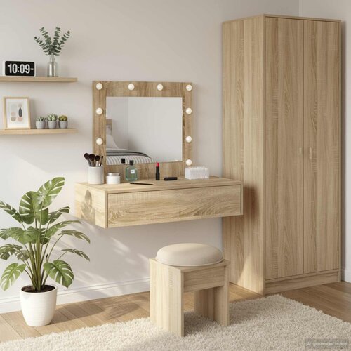  Toaletni stol Smeđa 83 x 40 x 70 cm Konstruirano drvo Cijene