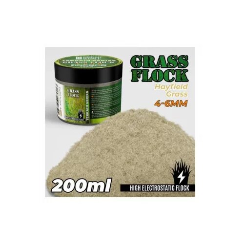 Green Stuff World grass flock - hayfield grass 4-6mm (200ml) Cene