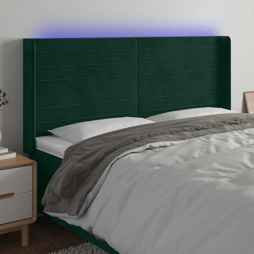  LED uzglavlje tamnozeleno 183 x 16 x 118/128 cm bar&scaron;unasto Cijene