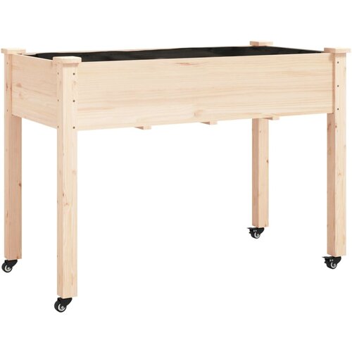 Maison Chic korito - Lonček za rože s podlogo in kolesi 118x59x80 cm trden les jelke, (22057451) Cene