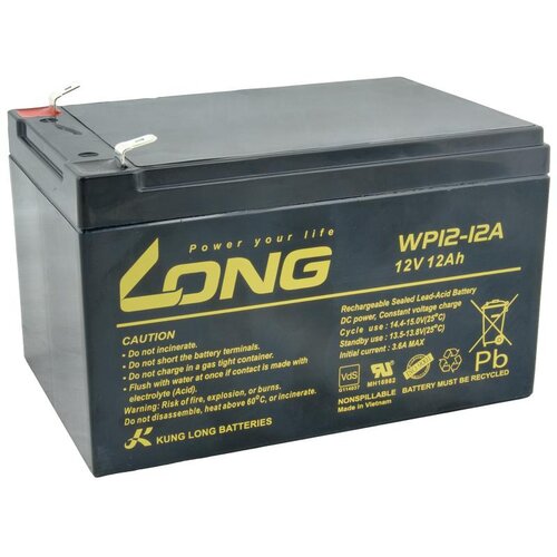Long Dolga 12V 12Ah svinčena baterija F2 (WP12-12A), (21230827) Cene