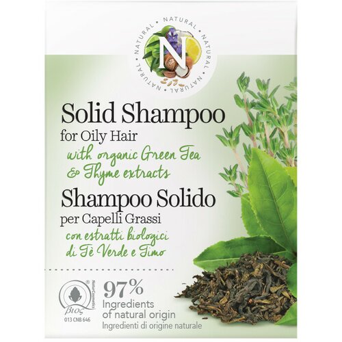 Natural Čvrst šampon za masnu kosu sa organskim ekstraktom timijana i zelenog čaja, 50 g Cene