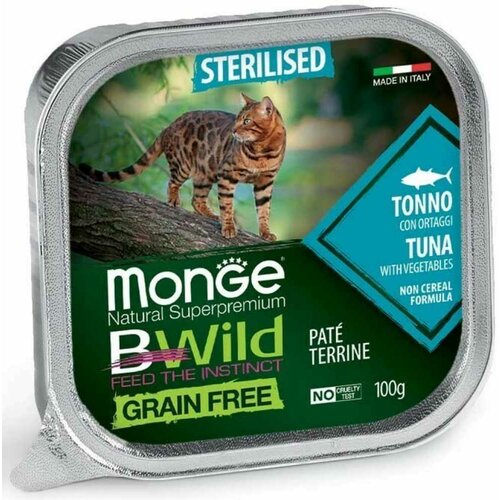 Monge bwild pašteta za sterilisane mačke - tuna i povrće 100g Slike