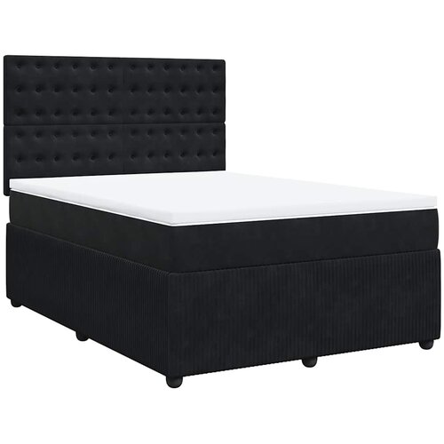  Krevet s oprugama i madracem crni 140 x 190 cm bar&amp;scaron;unasti Slike
