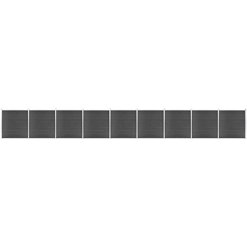 vidaXL Komplet ograjnih panelov WPC 1564x186 cm črn Cene
