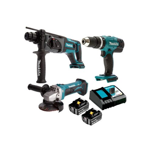 Makita aku set aku bušilica, aku čekić bušilica i aku brusilica LXT004 Cijene
