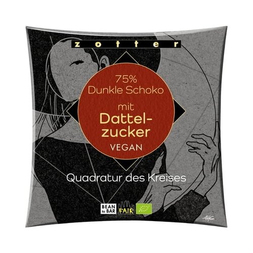 BIO čokolada Quadratur des Kreises - 75% temna čokolada z datljevim sladkorjem Cene