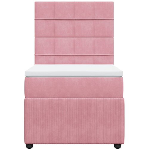 Box spring krevet s madracem ružičasti 90x190 cm bar&amp;scaron;unasti Slike