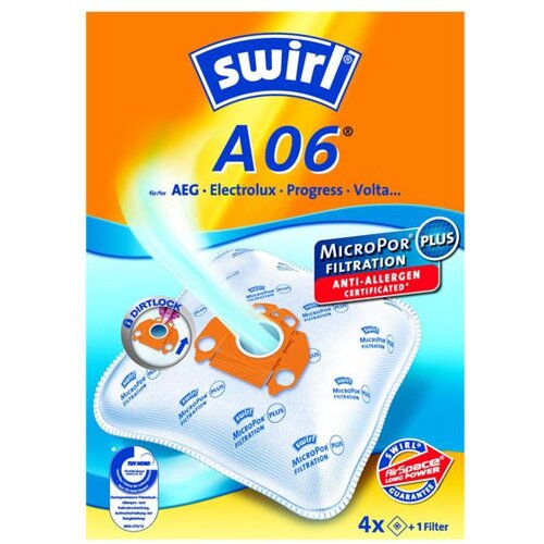 SWIRL Vrećica za usisivač A 06 (Namijenjeno za: Usisavač AEG, Electrolux, Progres, Privileg, Volta, 4 Kom.) Slike