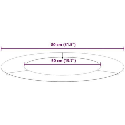  Pogodno za ravne drvene prstenove 5 pcs Bijelo &amp;Oslash;50 / 80 cm Čelik Slike